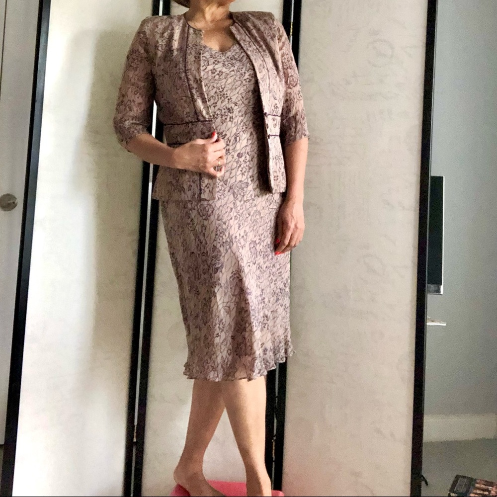 DAVID WARREN NEW YORK silk dress